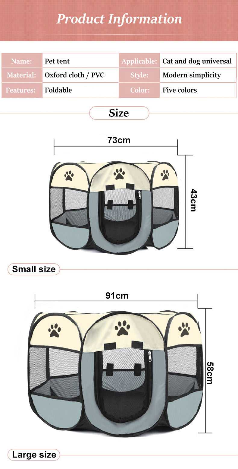 Dailypets Pop-Up Pet Playpen – Portable Mesh Exercise Pen