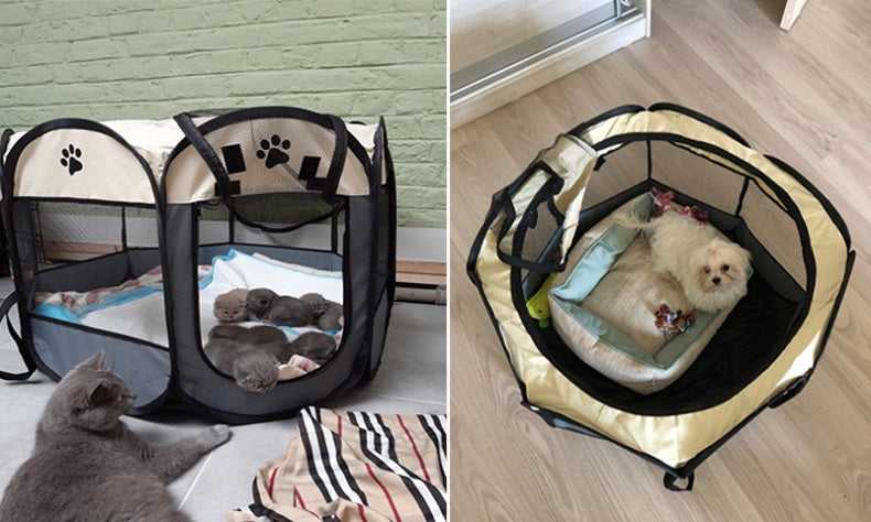 Dailypets Pop-Up Pet Playpen – Portable Mesh Exercise Pen