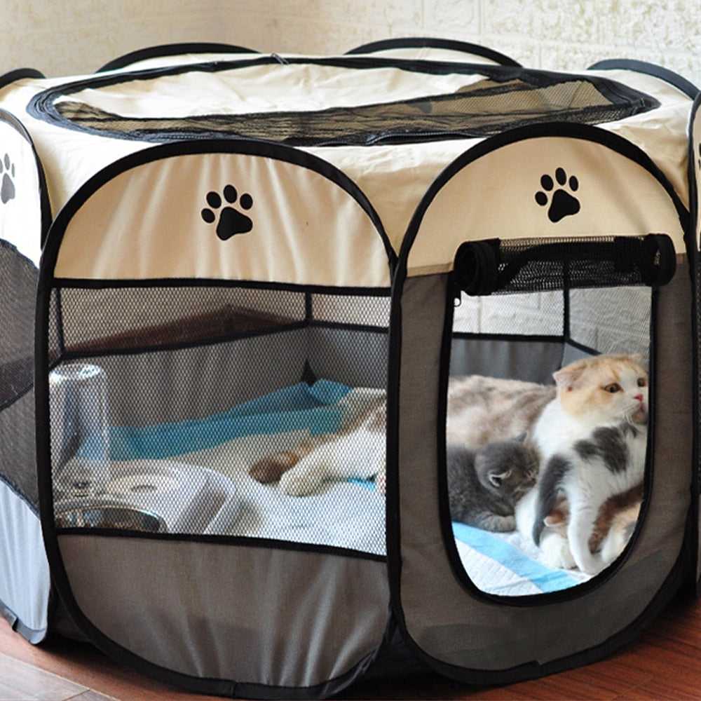 Dailypets Pop-Up Pet Playpen – Portable Mesh Exercise Pen