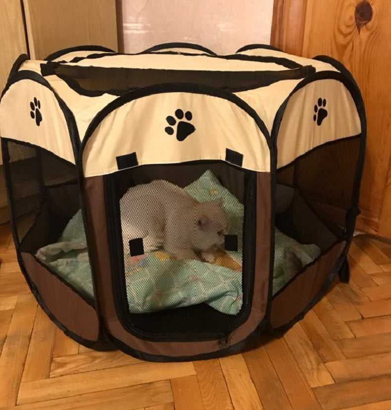 Dailypets Pop-Up Pet Playpen – Portable Mesh Exercise Pen