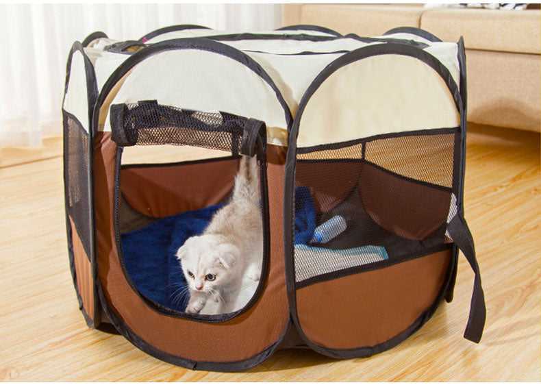 Dailypets Pop-Up Pet Playpen – Portable Mesh Exercise Pen