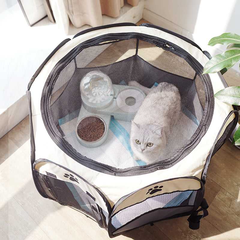 Dailypets Pop-Up Pet Playpen – Portable Mesh Exercise Pen