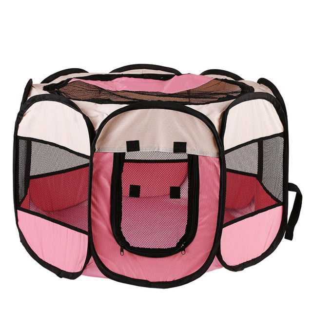 Dailypets Pop-Up Pet Playpen – Portable Mesh Exercise Pen