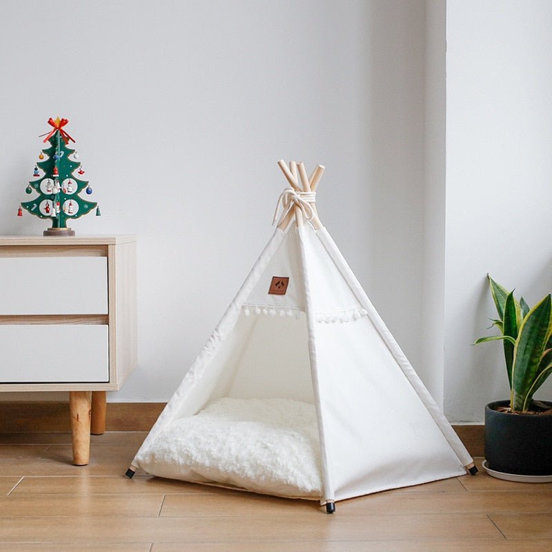 Dailypets Canvas Cat Teepee House – Soft Cushion Hideaway
