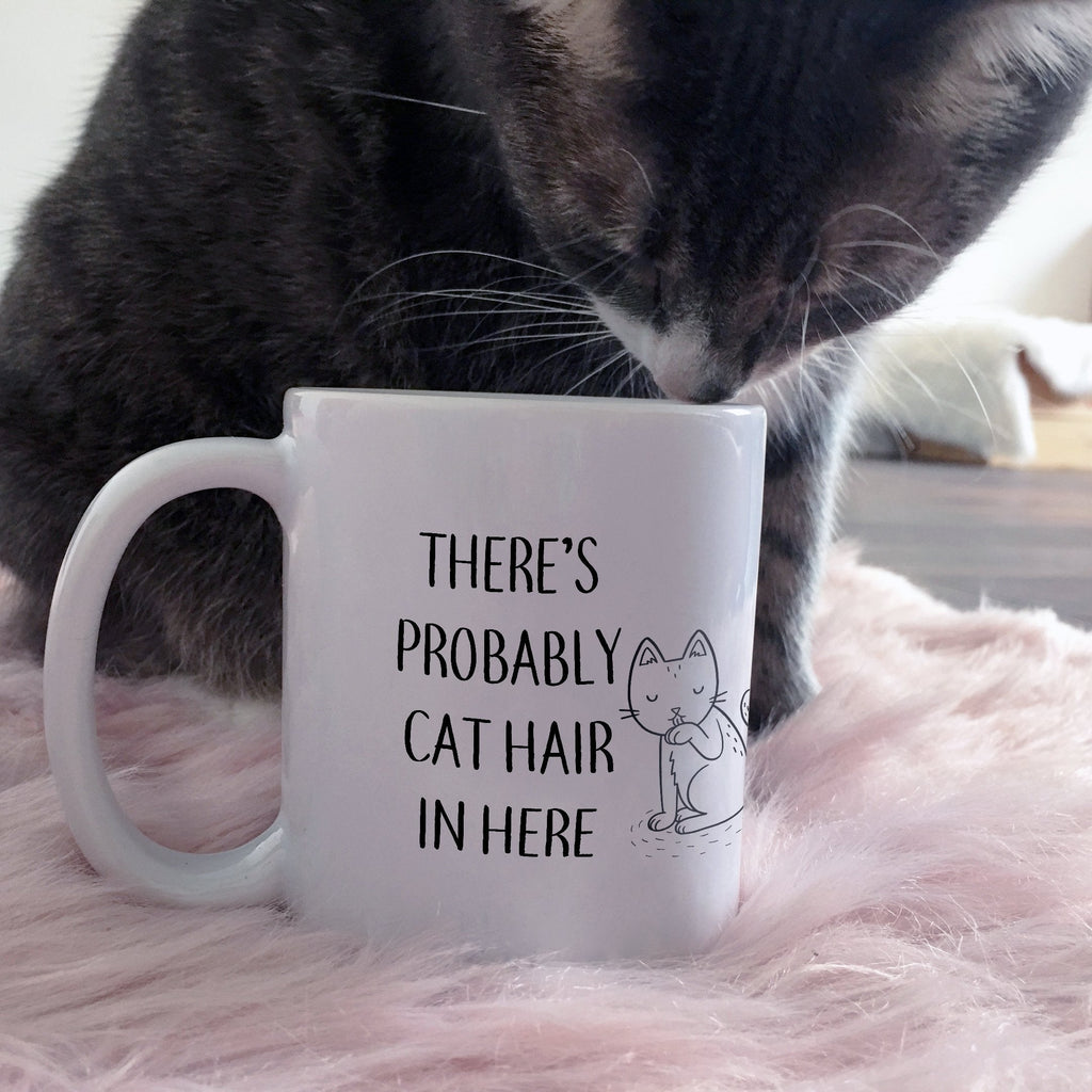 Dailypets Cat Hair Coffee Mug – Funny Ceramic Cup for Cat Lovers