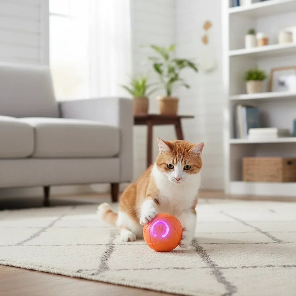 Dailypets Smart Rolling Ball for Pets with Touch Activation and Rechargeable Design