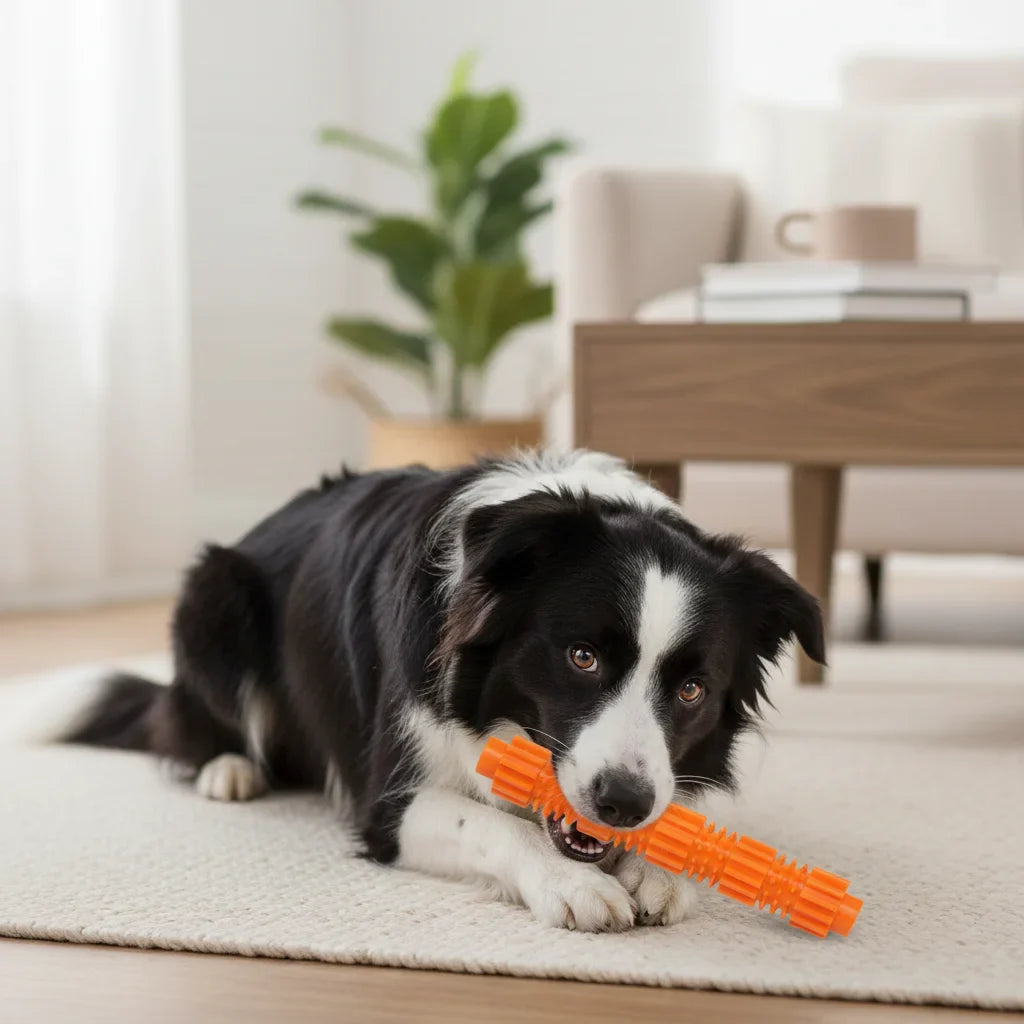 Dailypets Tough Rubber Chew Toy with Treat Dispenser for Dogs