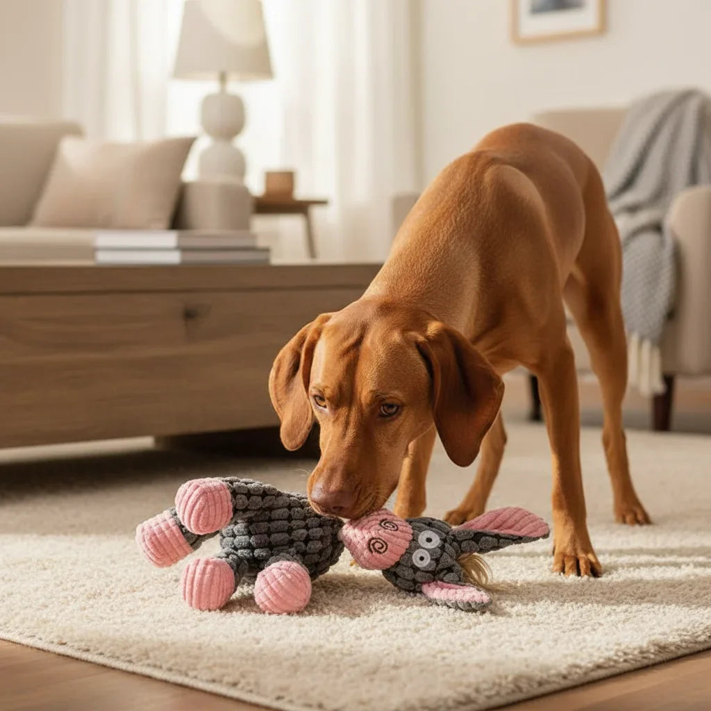 Dailypets Durable Plush Toy with Built-In Squeaker