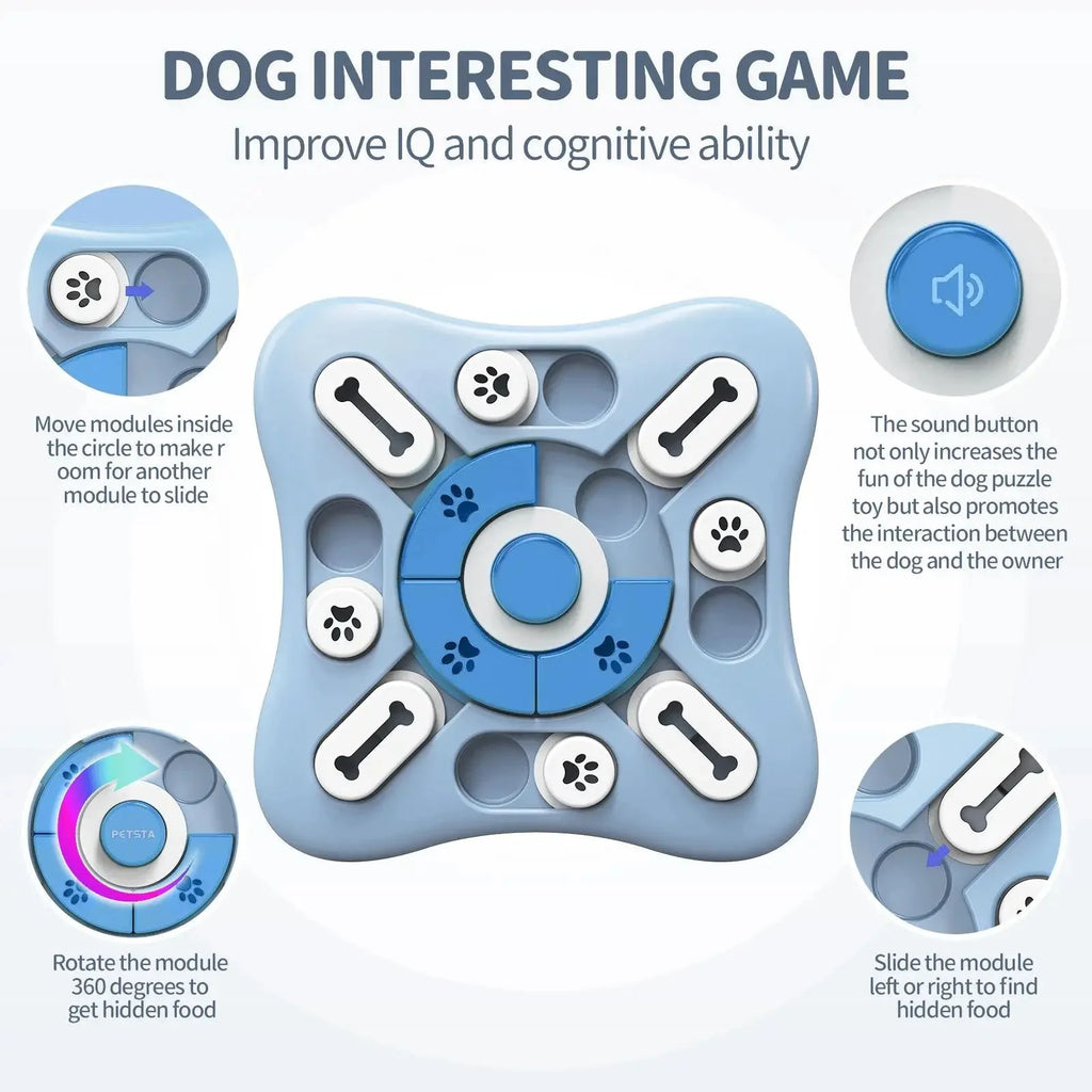 Dailypets Interactive Dog Puzzle Toy – Slow Feeder Brain Training Game