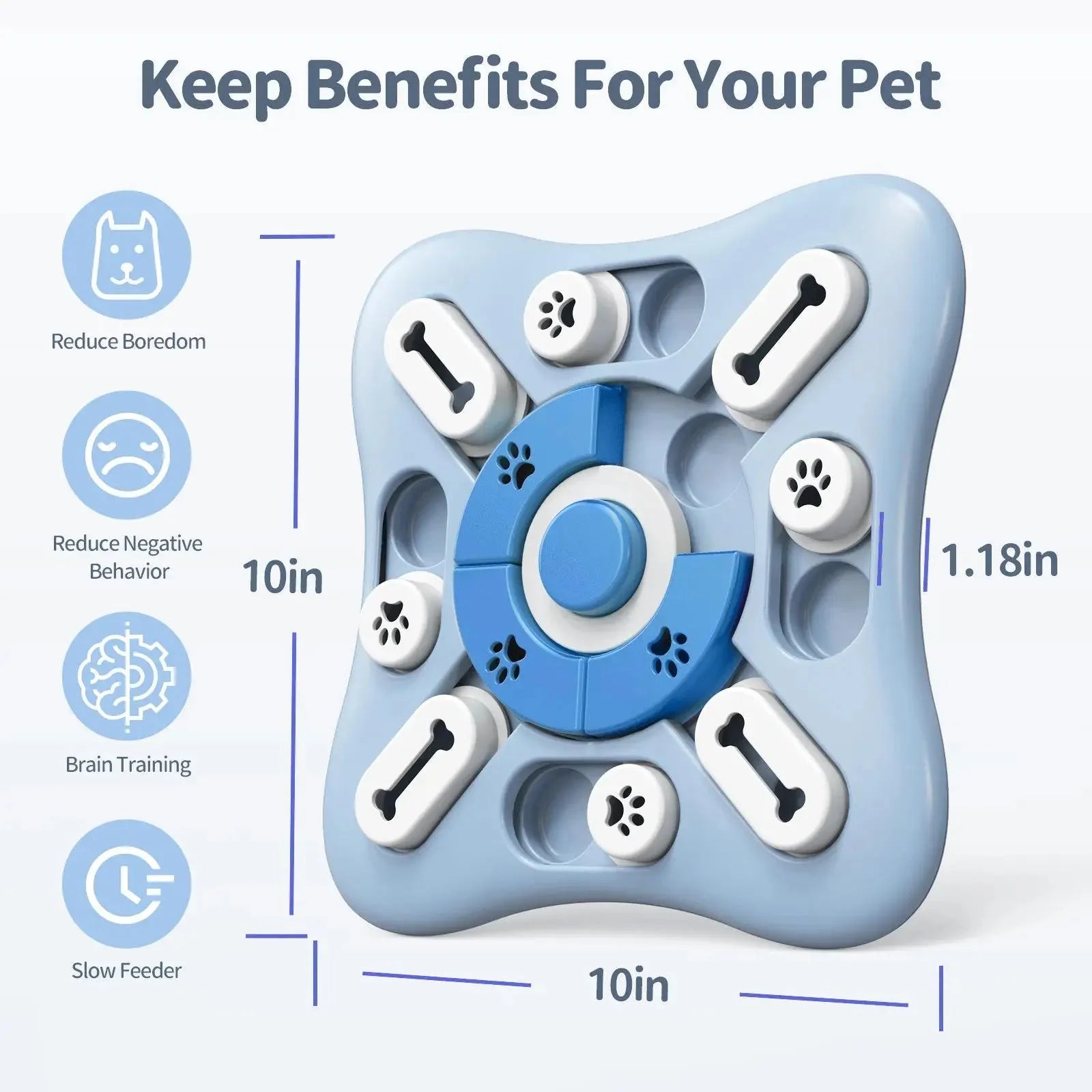 Dailypets Interactive Dog Puzzle Toy – Slow Feeder Brain Training Game