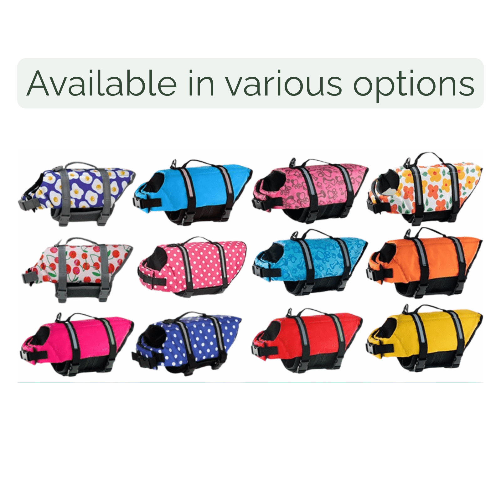 Dailypets Reflective Dog Life Jacket with Adjustable Fit for Swimming & Water Sports