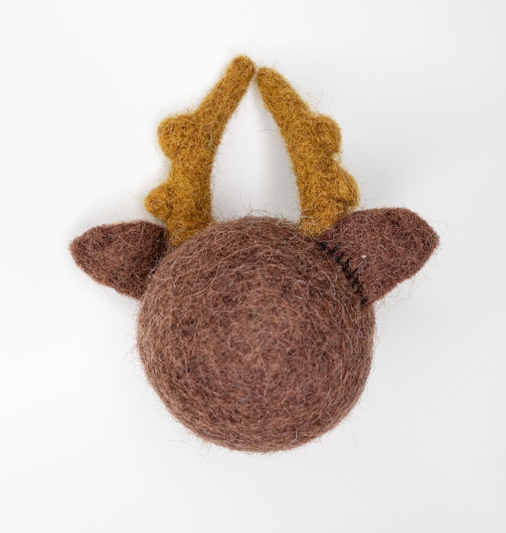 Dailypets Organic Wool Cat Toy Reindeer Design