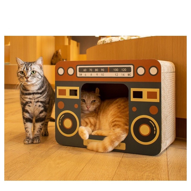 Dailypets Retro-Themed Cat Scratching House