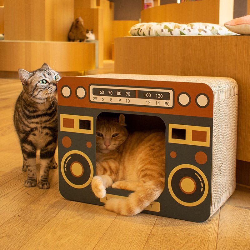 Dailypets Retro-Themed Cat Scratching House