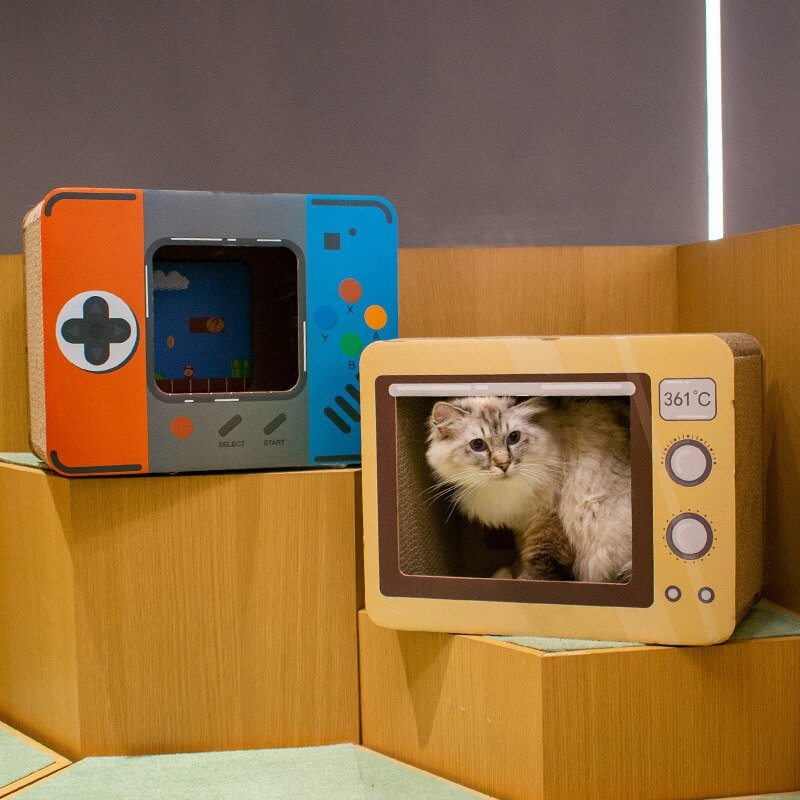 Dailypets Retro-Themed Cat Scratching House