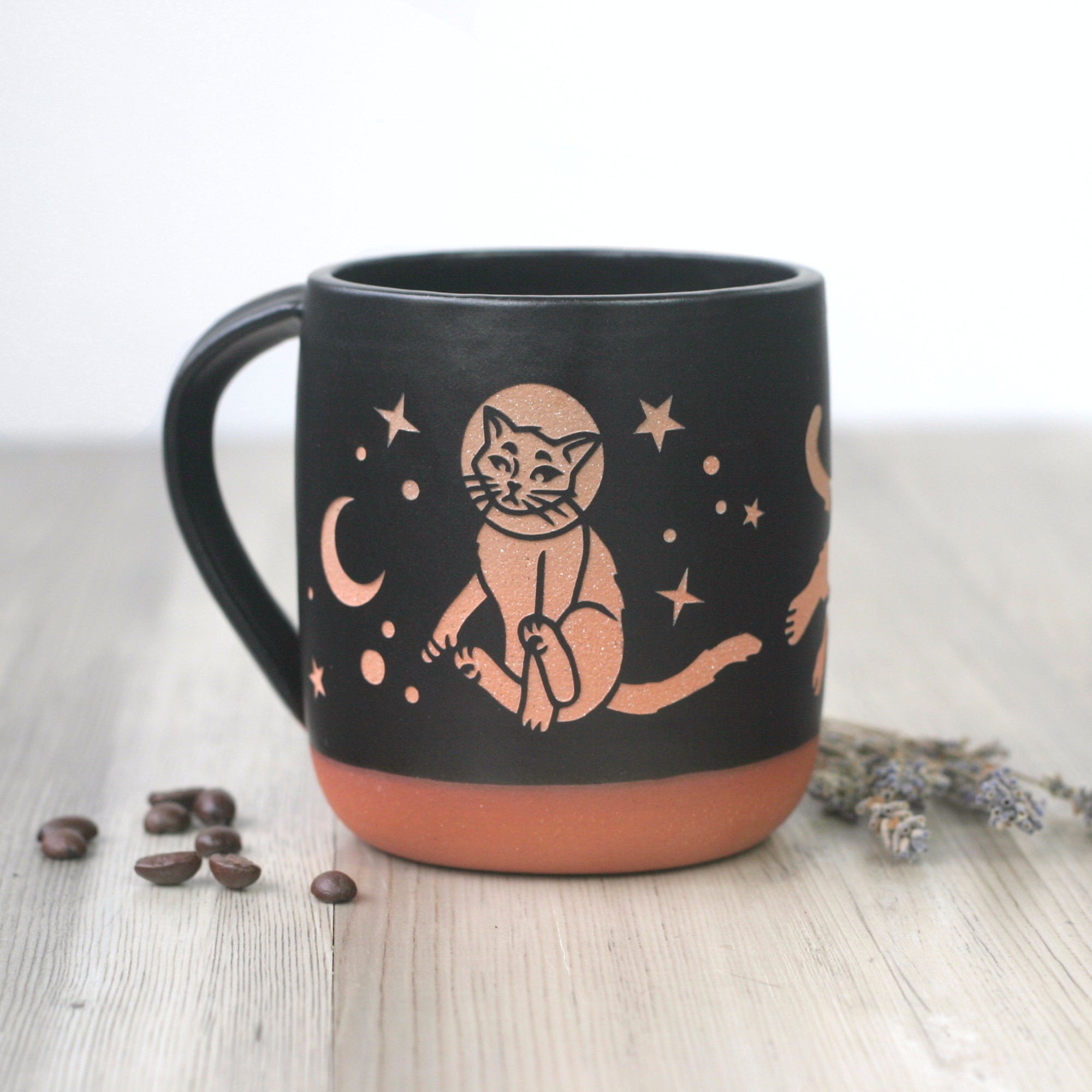 Dailypets Starry Night Cat Pottery Mug