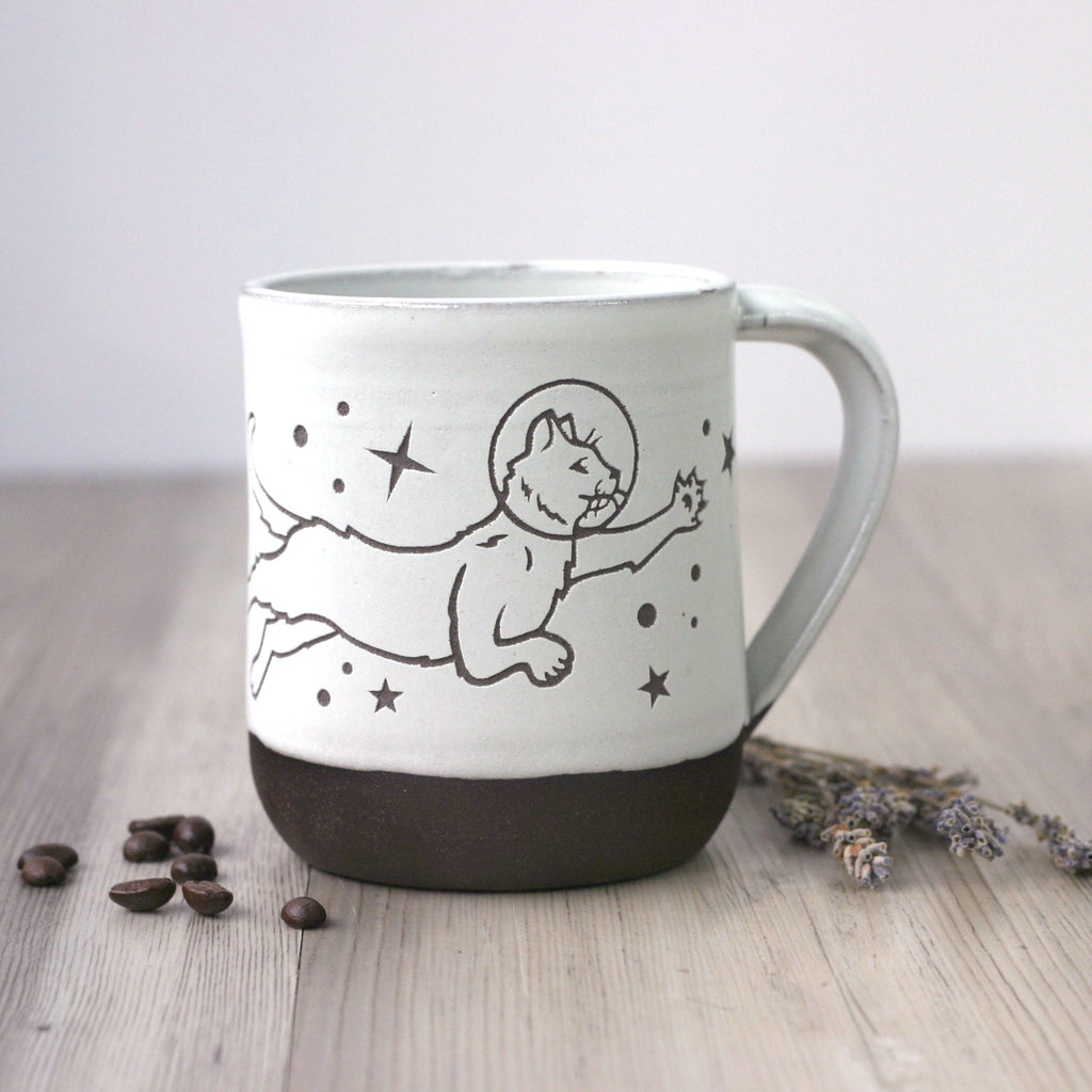 Dailypets Starry Night Cat Pottery Mug