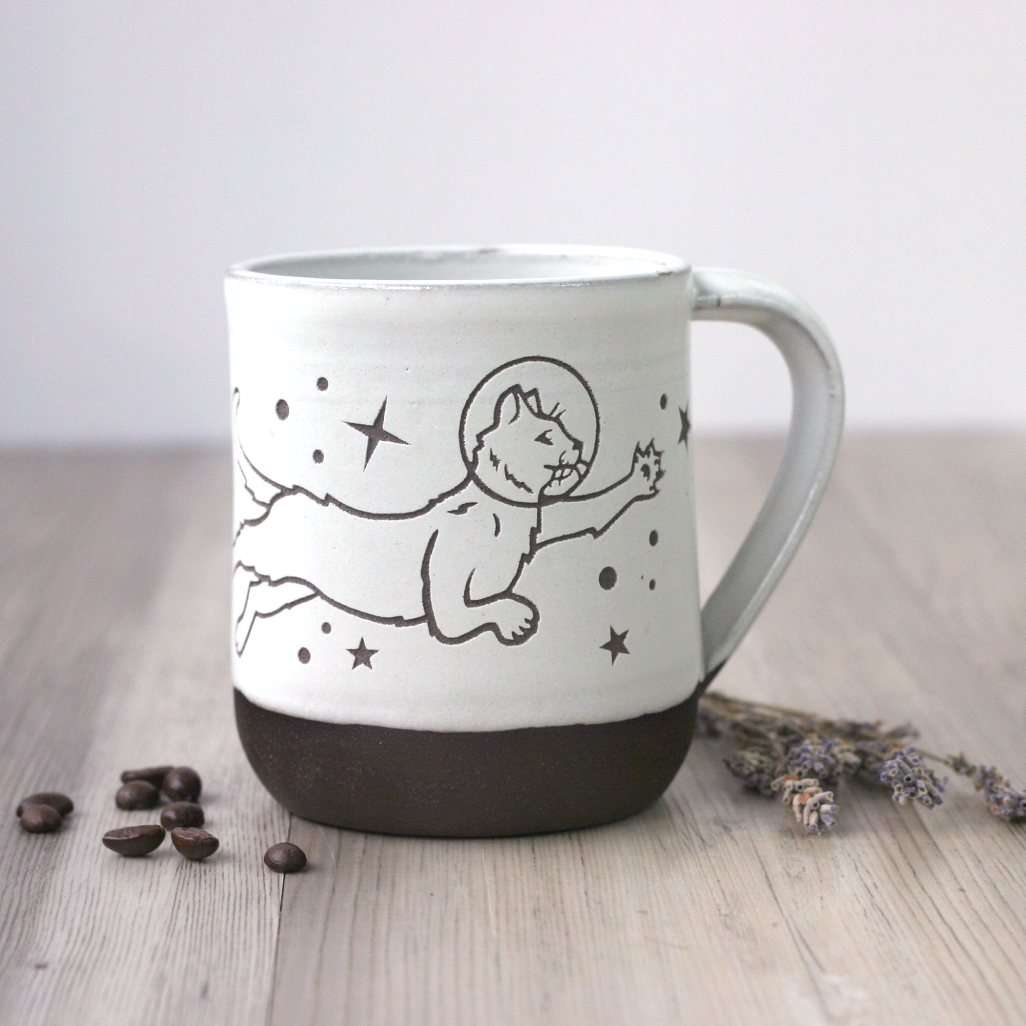 Dailypets Starry Night Cat Pottery Mug