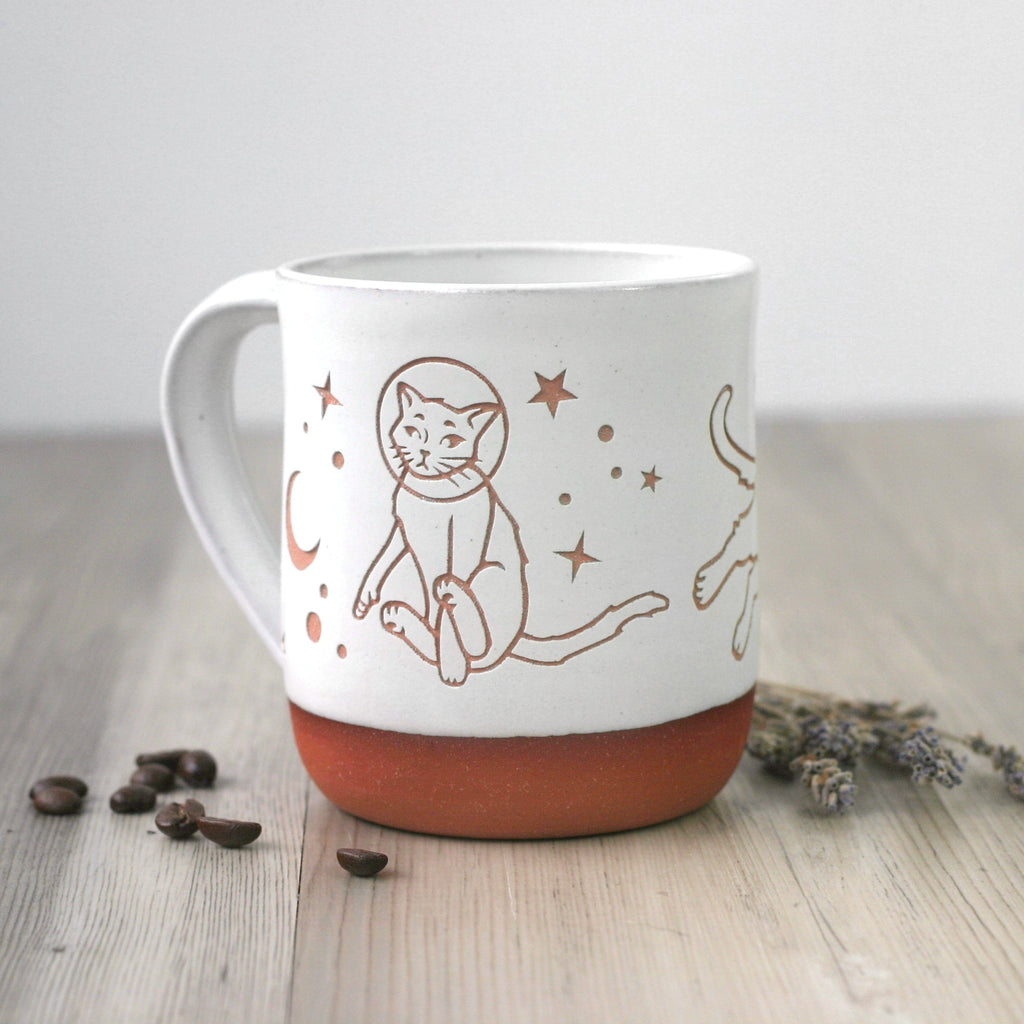 Dailypets Starry Night Cat Pottery Mug