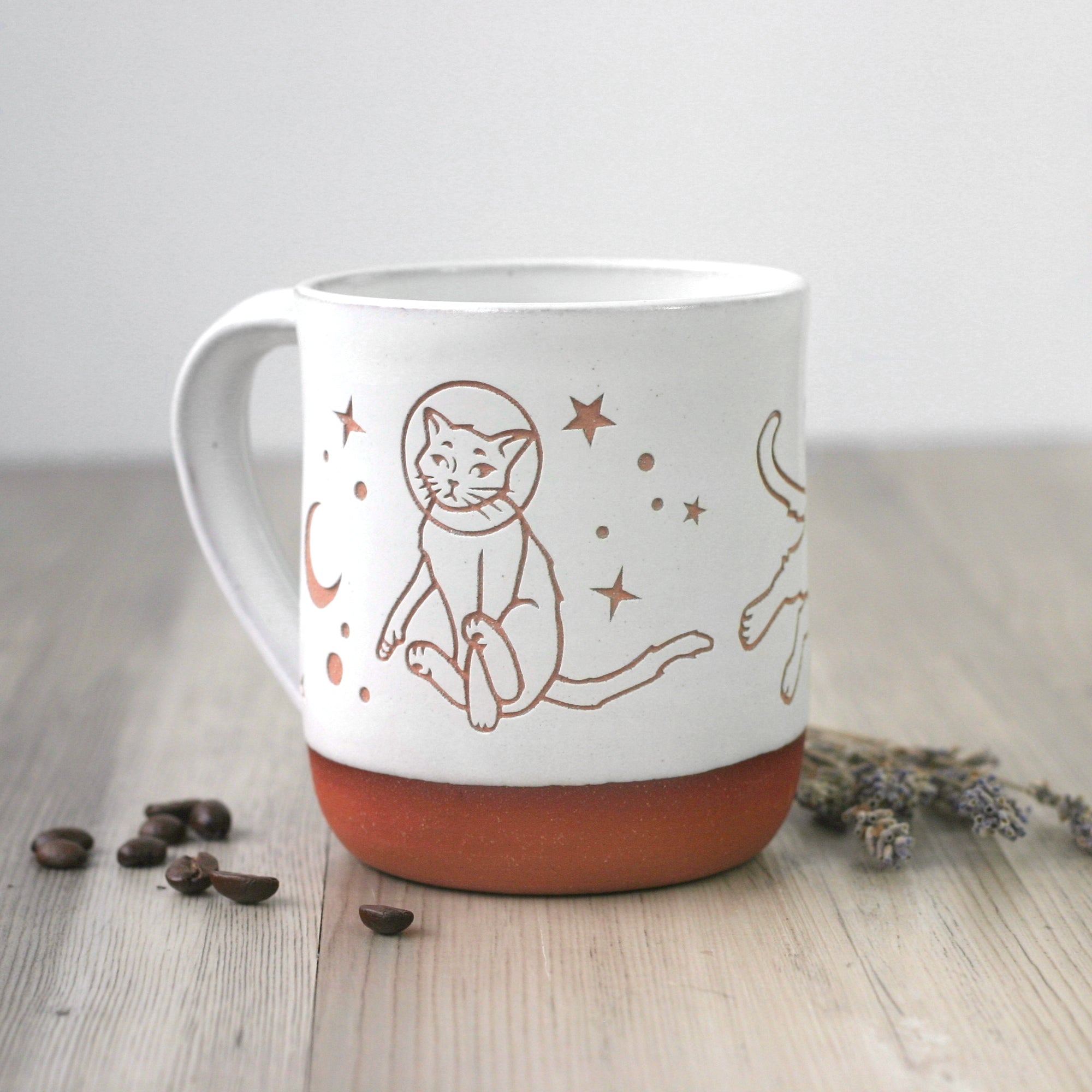 Dailypets Starry Night Cat Pottery Mug