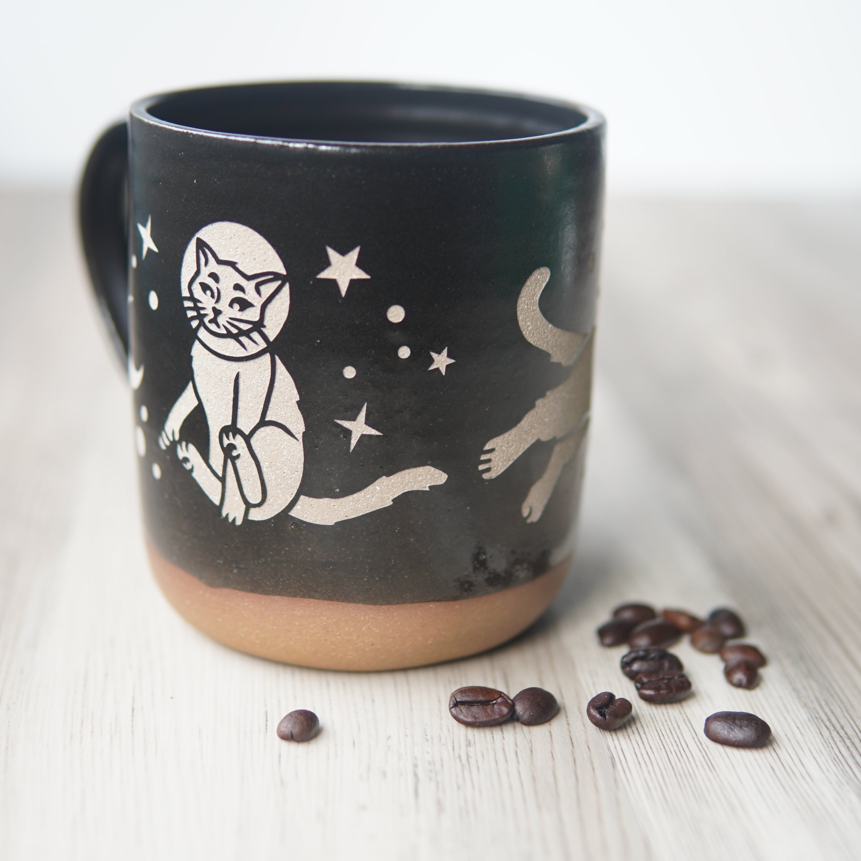 Dailypets Starry Night Cat Pottery Mug
