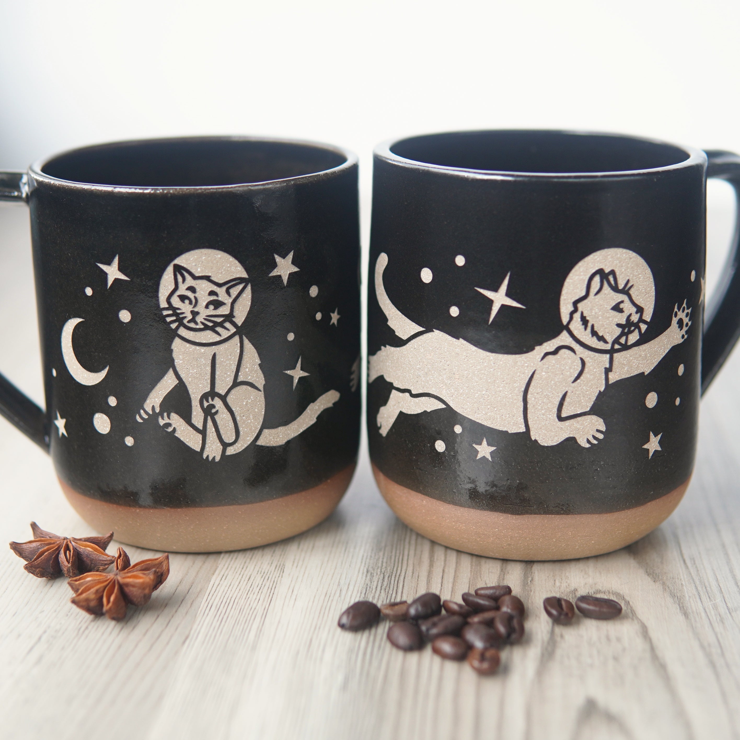 Dailypets Starry Night Cat Pottery Mug