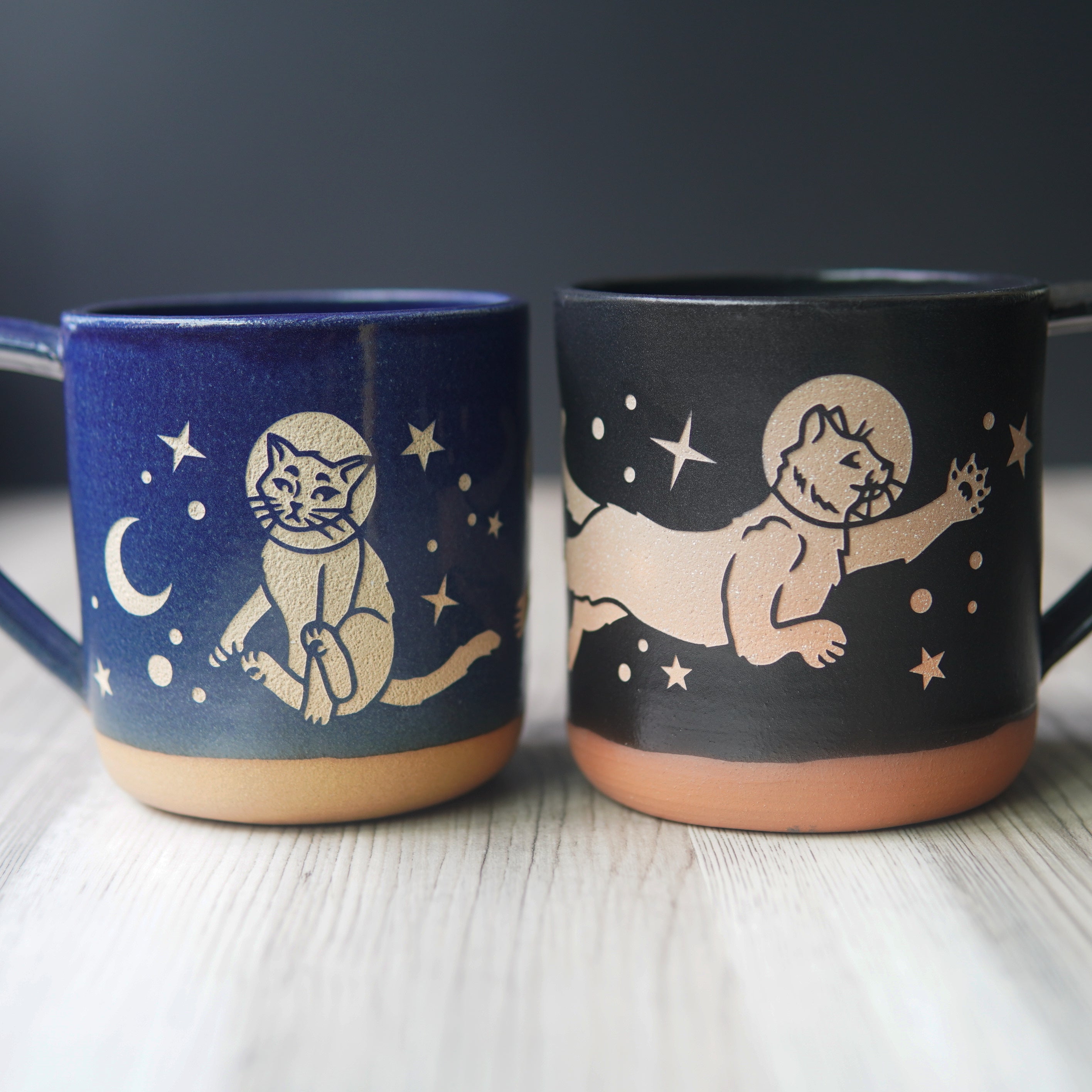 Dailypets Starry Night Cat Pottery Mug