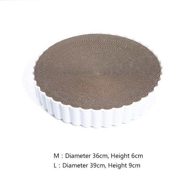 Dailypets Premium Round Cat Scratching Board – Long-Lasting Corrugated Design