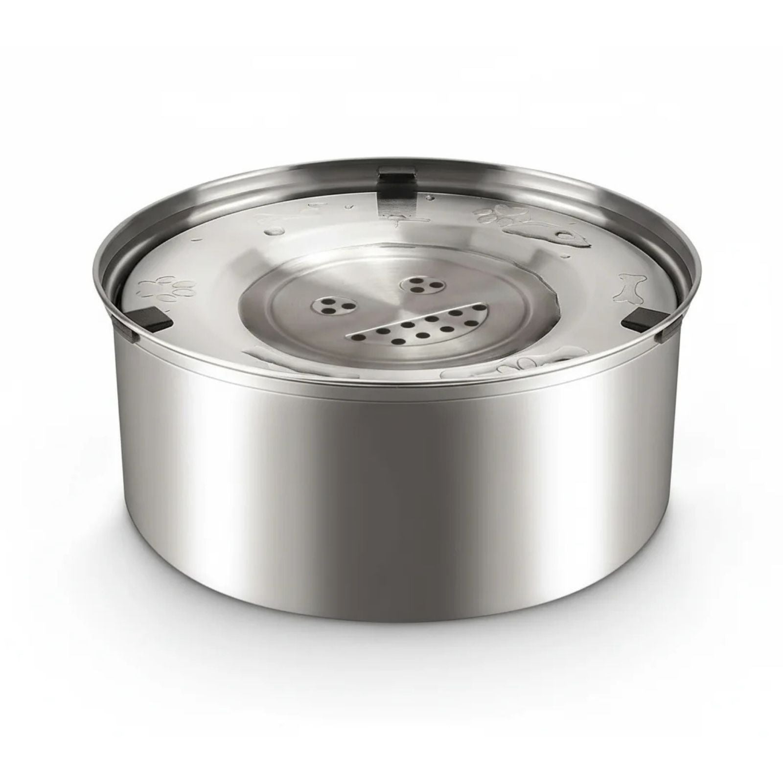 Dailypets Stainless Steel Slow Feed Pet Water Bowl with Splash Resistant Floating Disc