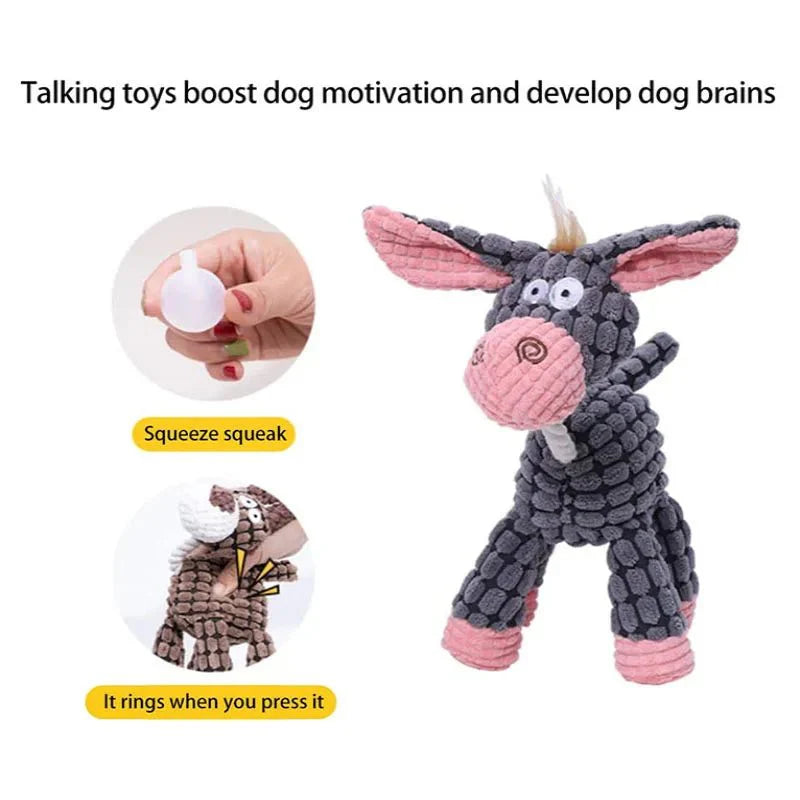 Dailypets Durable Plush Toy with Built-In Squeaker