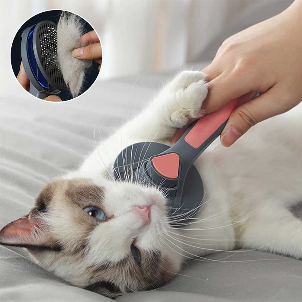 Dailypets Cat Grooming Brush, Self-Cleaning Comb for Loose Hair Removal