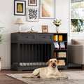 Dailypets 47-Inch Dog Crate Furniture with 2 Drawers and 4 Storage Shelves