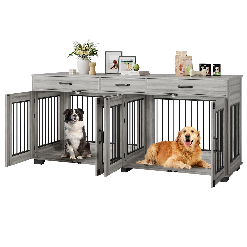 Dailypets Double Indoor Dog Residence with Storage Console
