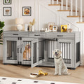Dailypets Double Indoor Dog Residence with Storage Console