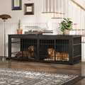 Dailypets 78.7-Inch Heavy Duty Dog Crate Furniture with Storage Shelf