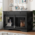 Dailypets 47-Inch Double Dog Crate Furniture with 2 Storage Drawers