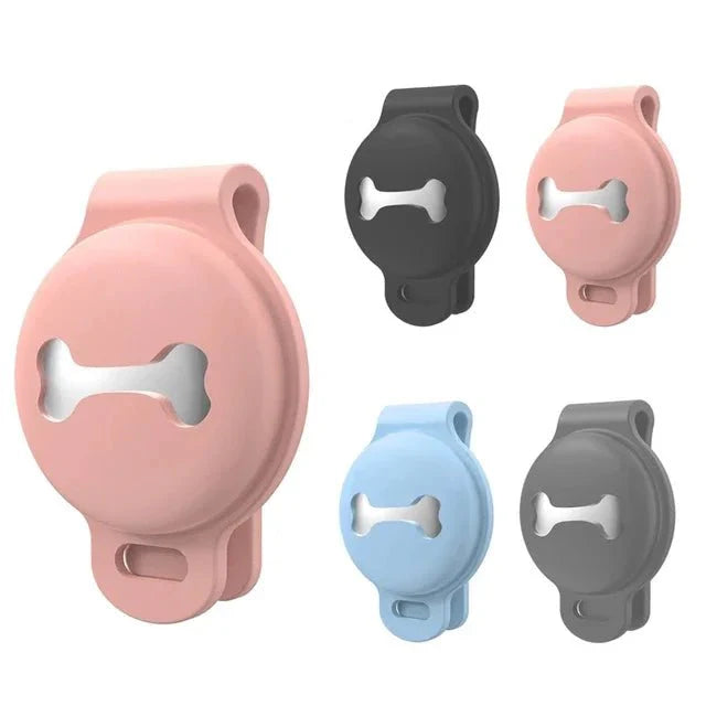 Dailypets Waterproof Silicone AirTag Pet Collar Holder with Secure Anti-Slip Clip Design