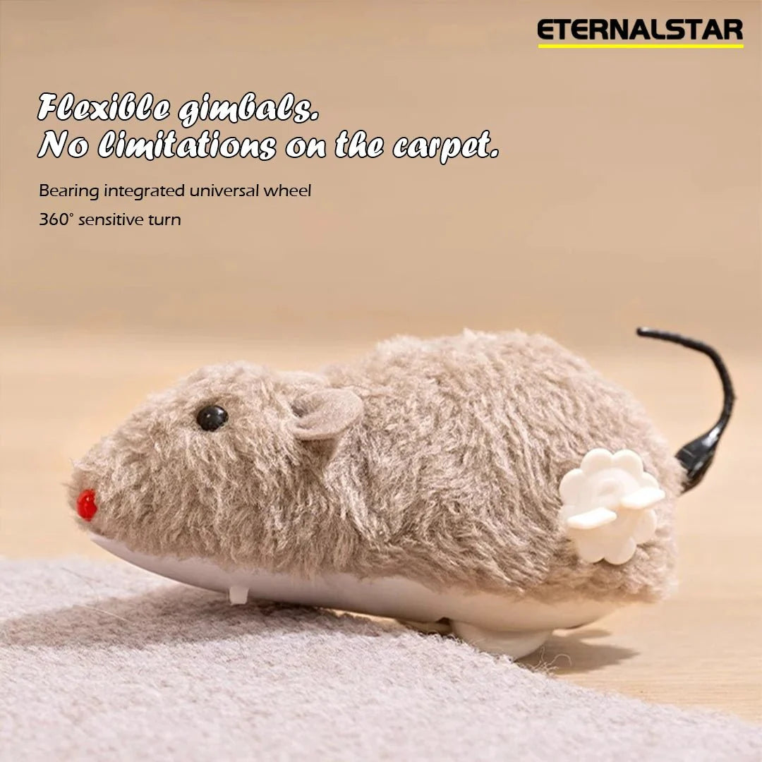 Dailypets Interactive Wind-Up Mouse Toy for Cats with Battery-Free Rolling Motion