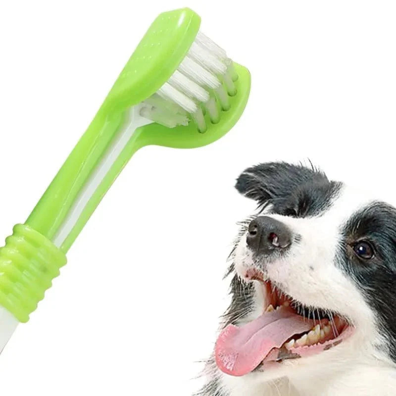 Dailypets Triple-Sided Pet Toothbrush for Easy Daily Dental Care of Dogs and Cats