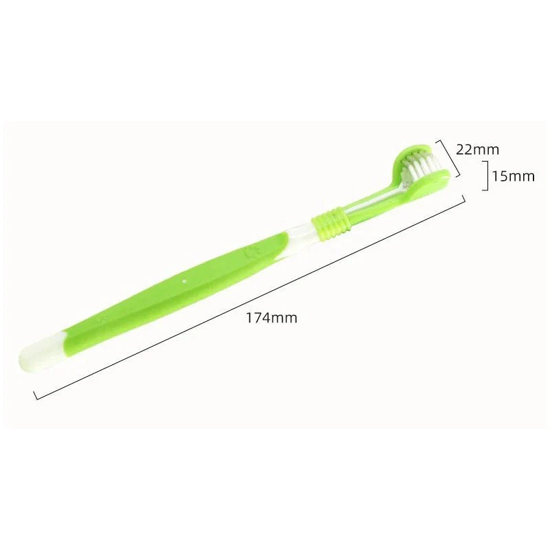 Dailypets Triple-Sided Pet Toothbrush for Easy Daily Dental Care of Dogs and Cats