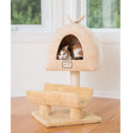 Dailypets Small Deluxe Cat Tree – Compact Plush Tower with Enclosed Condo & Scratching Post