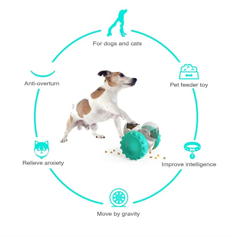 Dailypets Interactive Treat Tumbler for Pets with Slow Feeding & Puzzle Play Design