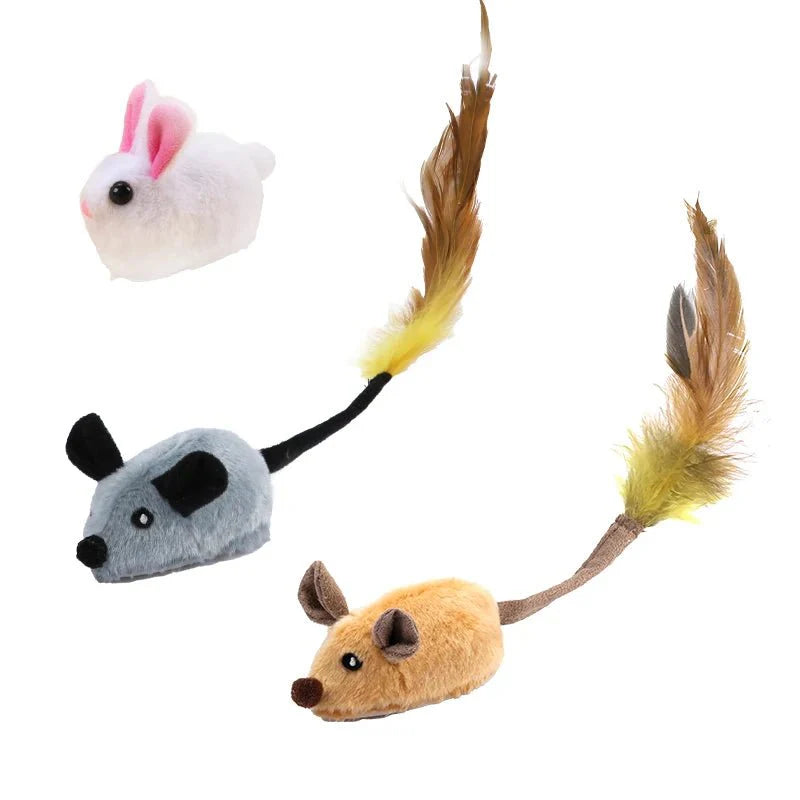 Dailypets Automatic Cat Toy, Plush Moving Mouse for Active Indoor Play