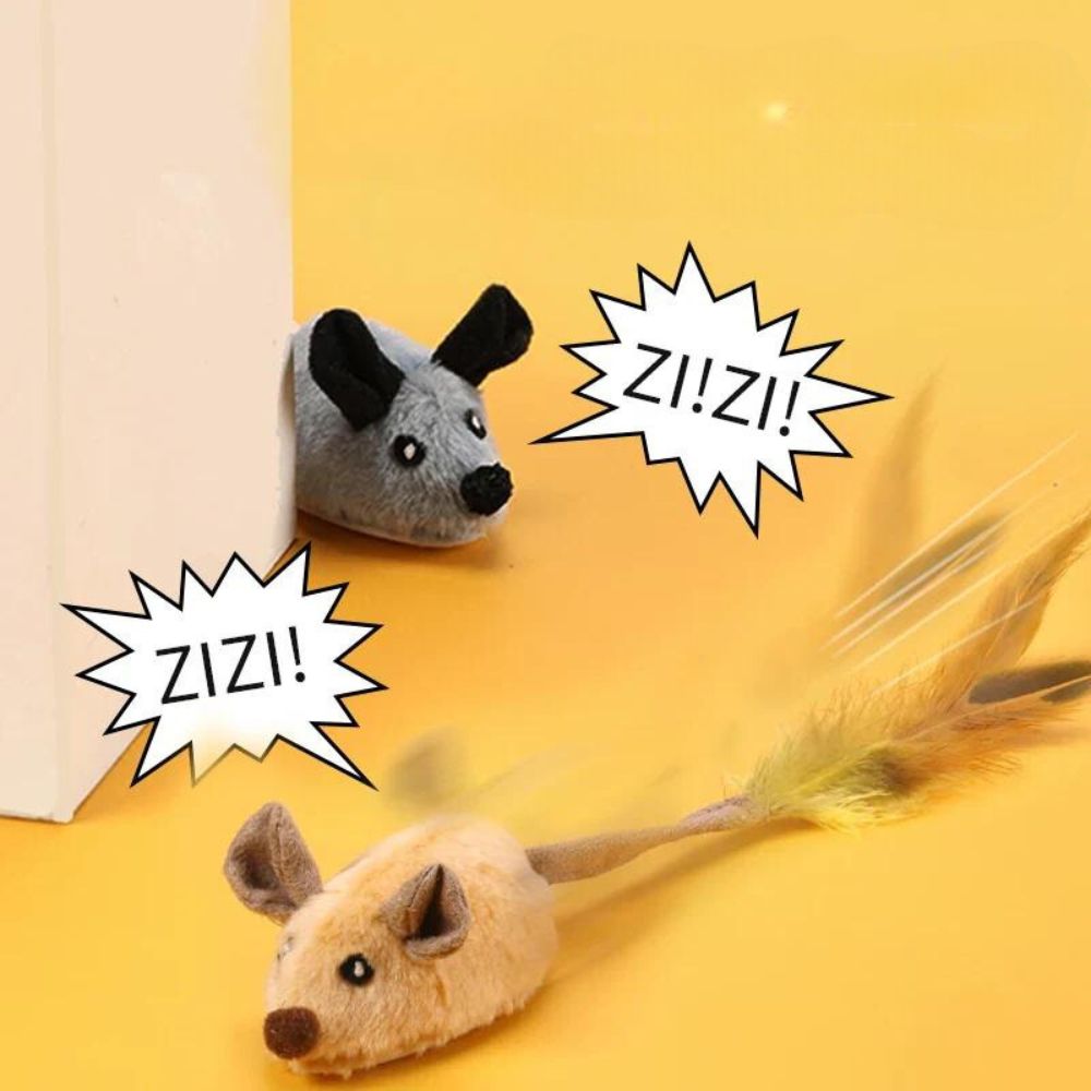 Dailypets Automatic Cat Toy, Plush Moving Mouse for Active Indoor Play