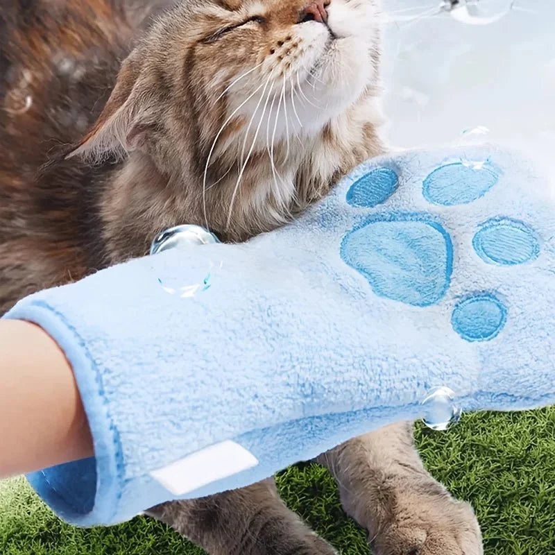 Dailypets Soft Microfiber Pet Drying Glove for Dogs and Cats Everyday Grooming
