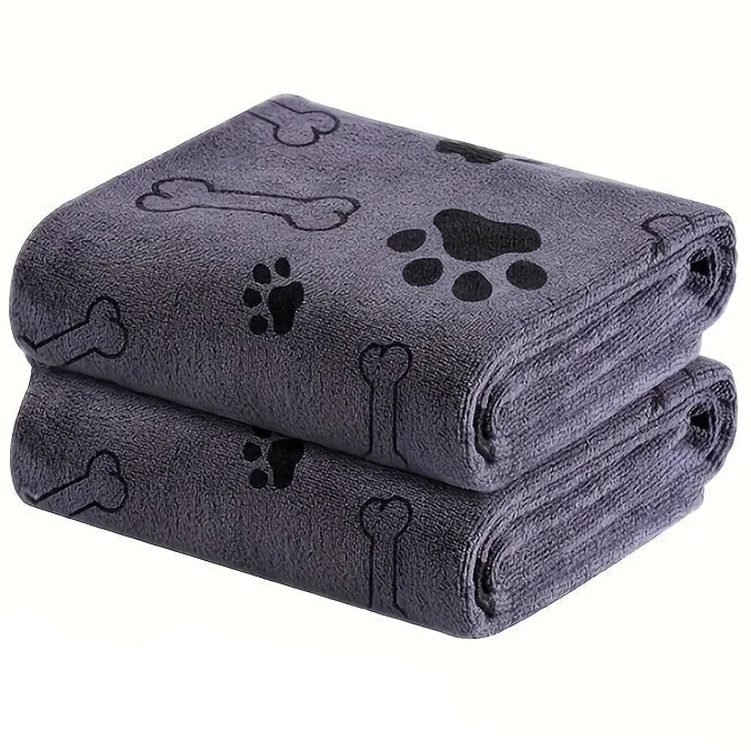 Dailypets Fast-Drying Microfiber Pet Towels 2-Pack for Everyday Dog Grooming Care