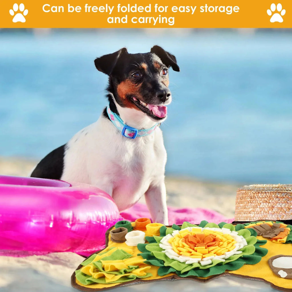 Dailypets Flower Snuffle Mat for Dogs with Hidden Treat Pockets
