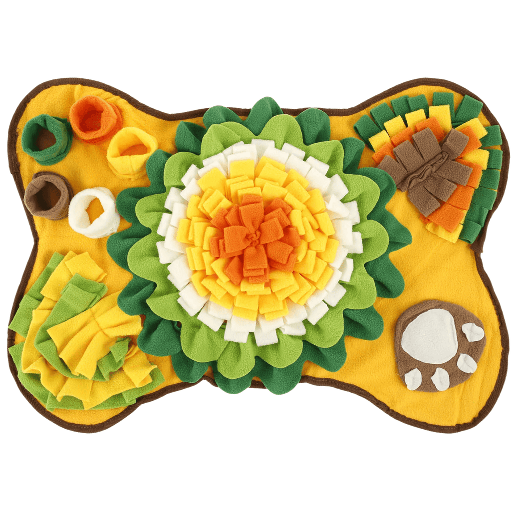 Dailypets Flower Snuffle Mat for Dogs with Hidden Treat Pockets