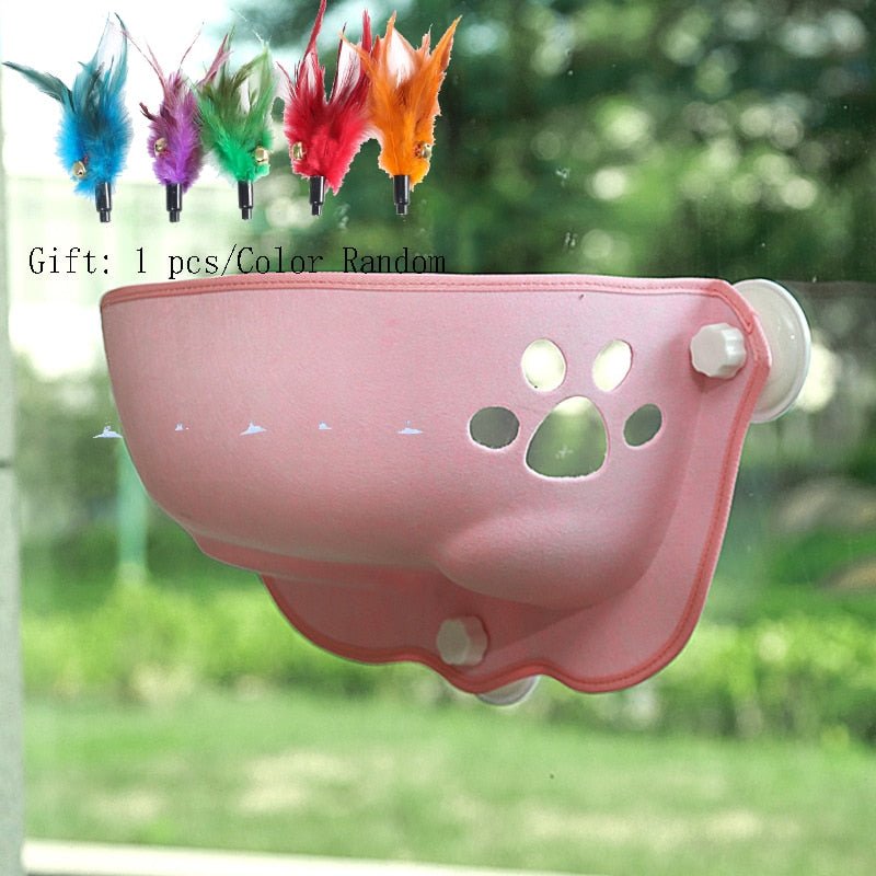 Dailypets Window Cat Bed with Breathable Paw Cut-Out Design