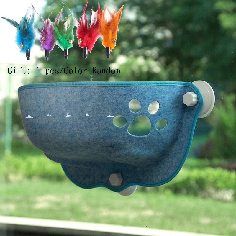 Dailypets Window Cat Bed with Breathable Paw Cut-Out Design